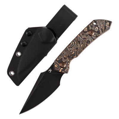 KANSEPT FENRIR FIXED BLADE 2.87" D2 BLADE COPPER CARBON FIBER - G3034A2