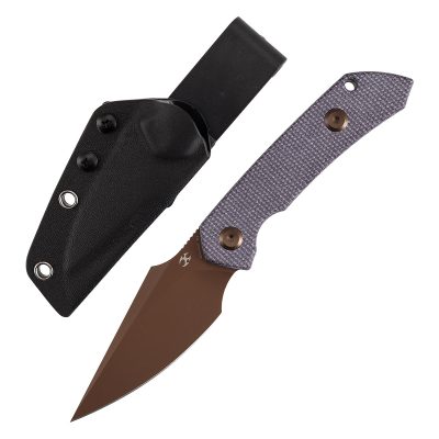 KANSEPT FENRIR FIXED BLADE 2.87" D2 BLADE PURPLE MICARTA - G3034A5