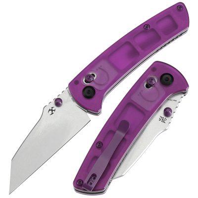 KANSEPT MAIN STREET FOLDING KNIFE 3.36" 154CM BLADE PURPLE ACRYLIC - T1015V10