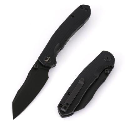 WIXCO AXOR FOLDING KNIFE 3.35" 14C28N BLACK BLADE BLACK G10 HANDLE EDC