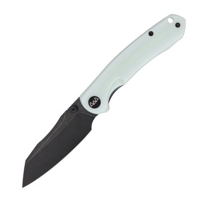 WIXCO AXOR FOLDING KNIFE 3.35" 14C28N BLACK STONEWASH BLADE WHITE JADE G10 HANDLE EDC