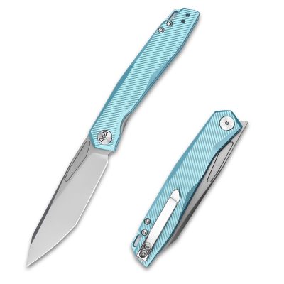 WIXCO FENIX FOLDING KNIFE 3.74" N690 BEAD BLAST BLADE MINT GREEN ALUMINUM HANDLE EDC