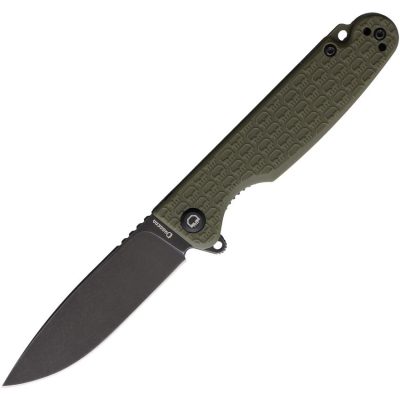 DAGGERR DOPEY FOLDING KNIFE 2.9" D2 BLACKWASH BLADE OLIVE FRN HANDLE EDC