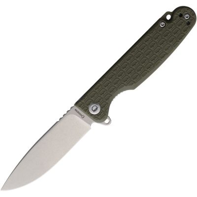 DAGGERR DOPEY FOLDING KNIFE 2.9" D2 STONEWASH BLADE OLIVE FRN HANDLE EDC