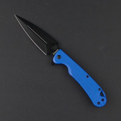 DAGGERR ARROW FOLDING KNIFE 3.9" D2 BLACK DLC BLADE BLUE G10 HANDLE EDC