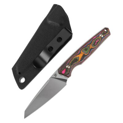 KANSEPT PARR G011A3 KNIFE 3.12" CPM-S35VN STONEWASH BLADE CAMO 805 CAMO CARBON FIBER HANDLE