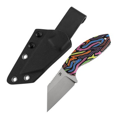 KANSEPT SIAFU G016A3 KNIFE 2.41" D2 STONEWASH BLADE ARCADE PATTERN G10 HANDLE