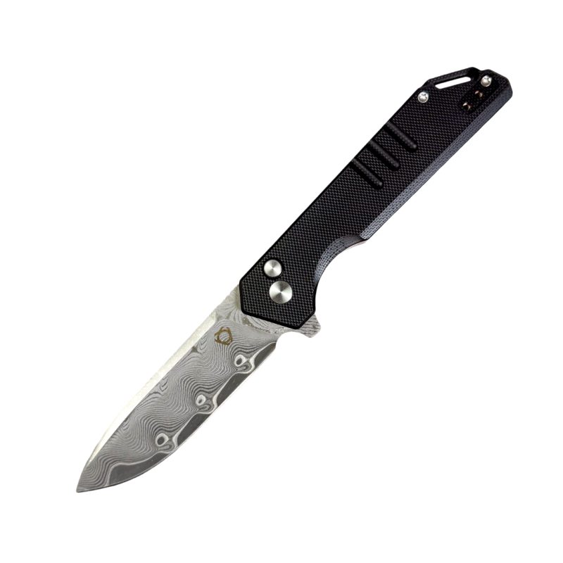 Six Leaf Sl-52 Black with damascus blade
