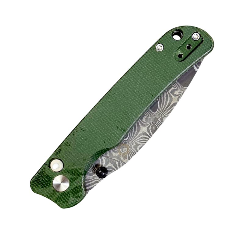 Six Leaf Sl-52 Micarta with Damascus Blade