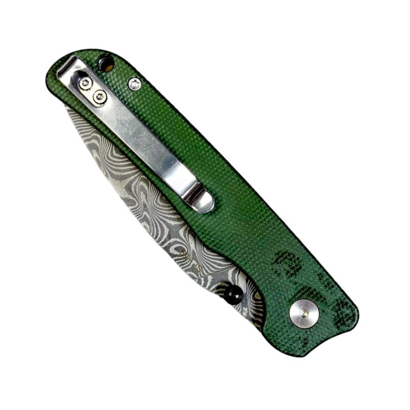 Six Leaf Sl-52 Micarta with Damascus Blade