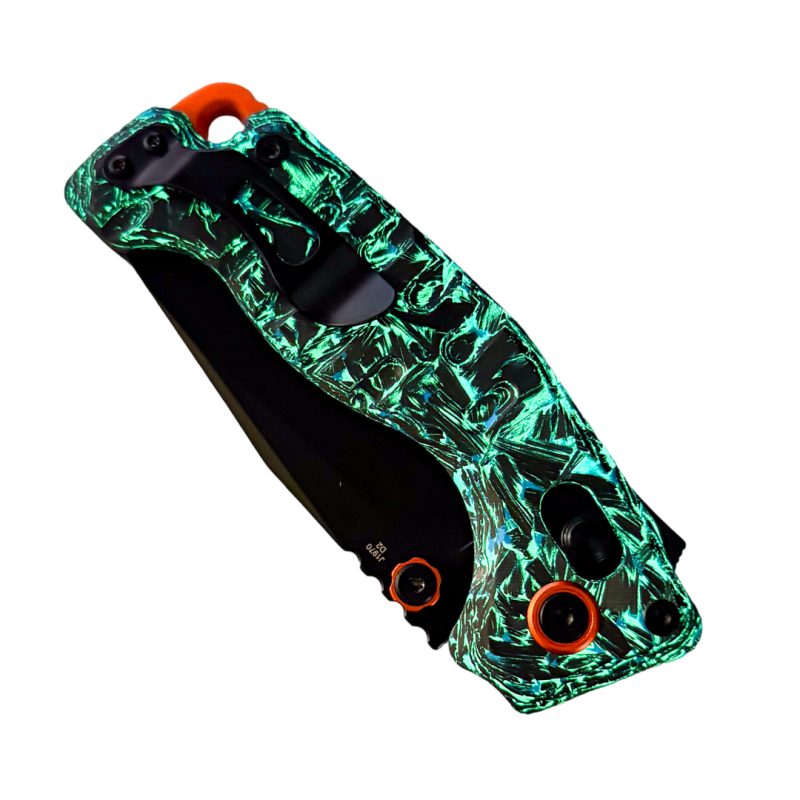 CJRB Double Tap Crushed Carbon Fiber Glow in the dark