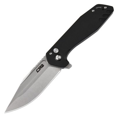 CJRB RIFF FOLDING KNIFE 3.0" AR-RPM9 STONEWASH BLADE BLACK MICARTA HANDLE EDC
