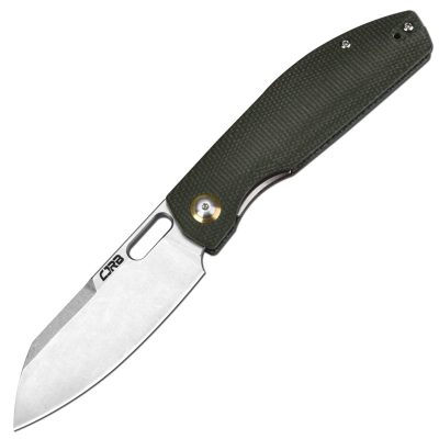 CJRB EKKO FOLDING KNIFE 3.4" AR-RPM9 STONEWASH BLADE OD GREEN MICARTA HANDLE EDC