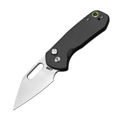 CJRB MINI PYRITE FOLDING KNIFE 2.86" AR-RPM9 SAND POLISH BLADE BLACK ALUMINUM HANDLE EDC