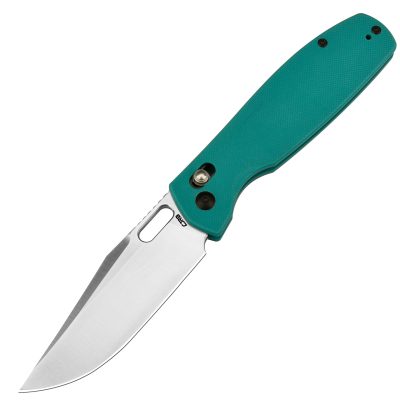 CJRB PRADO FOLDING KNIFE 3.76" AR-RPM9 SAND POLISH BLADE AQUA GREEN G10 HANDLE EDC