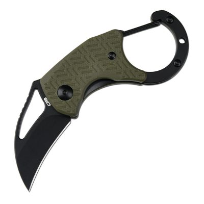 CJRB ANANSI FOLDING KNIFE 2.72" AR-RPM9 BLACK PVD BLADE BLACK/GREEN G10 HANDLE EDC