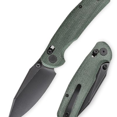 TRIVISA HORNET Hornet-04G FOLDING KNIFE 3.38" 14C28N STONEWASH BLADE GREEN MICARTA HANDLE EDC