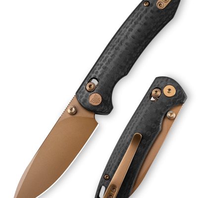 TRIVISA DRAGONFLY Dragonfly-CG FOLDING KNIFE 2.99" 14C28N STONEWASH BLADE GREY CARBON FIBER G10 HANDLE EDC