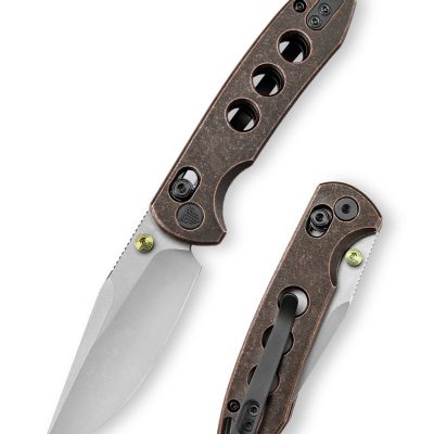 TRIVISA BUTTERFLY Butterfly-CU FOLDING KNIFE 3.15" 14C28N ROSE GOLD BLADE COPPER COPPER HANDLE EDC