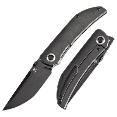 KANSEPT TARKIN K1078A2 KNIFE 3.42" CPM-20CV BLACKWASH BLADE BLACKWASH TITANIUM HANDLE