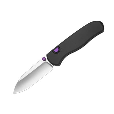 KIZER DROP BEAR ZERO FOLDING KNIFE 3.1" Elmax SATIN BLADE BLACK ALUMINUM HANDLE EDC