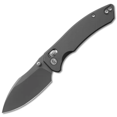M MIGURON NOSAR FOLDING KNIFE 2.99" D2 GREY PVD BLADE DARK GREY ALUMINUM HANDLE EDC