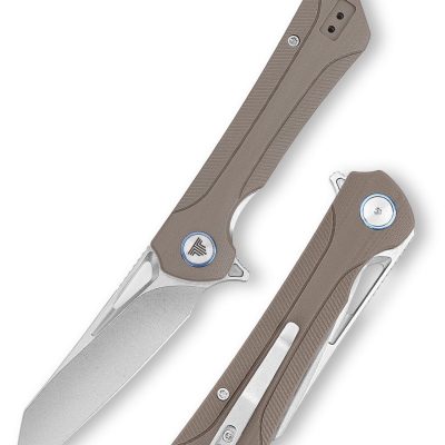 TRIVISA MONOCEROS Monoceros-03D FOLDING KNIFE 3.15" 14C28N STONEWASH BLADE DARK GREEN G10 HANDLE EDC