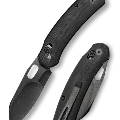 TRIVISA LAMB Lamb-03B FOLDING KNIFE 3.0" N690 BLACK BLADE BLACK G10 HANDLE EDC