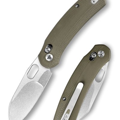 TRIVISA LAMB Lamb-03G FOLDING KNIFE 3.0" N690 STONEWASH BLADE GREEN G10 HANDLE EDC