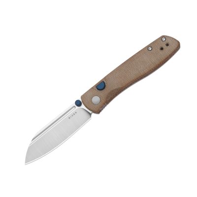 KIZER RENISSANCE FOLDING KNIFE 3.05" N690 SATIN BLADE BROWN NORPLEX ULTREX MICARTA HANDLE EDC