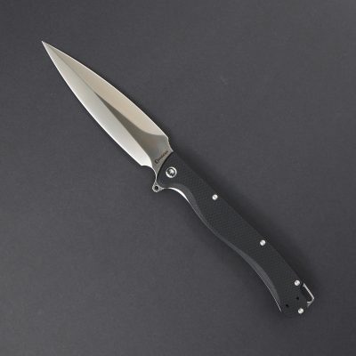 DAGGERR VENDETTA FOLDING KNIFE 5.0" VG10 SATIN BLADE BLACK G10+STEEL HANDLE EDC