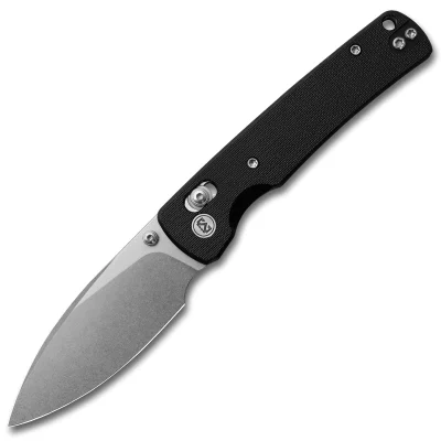 M MIGURON VAKOR FOLDING KNIFE 3.15" 14C28N STONEWASH BLADE BLACK G10 HANDLE EDC