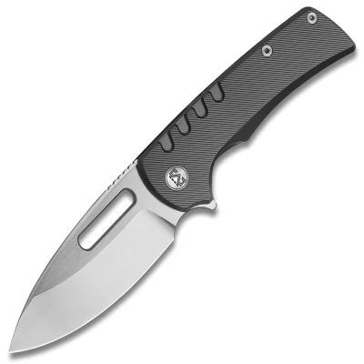 M MIGURON ARMA XL FOLDING KNIFE 4.03" M390 SATIN BLADE DARK GREY TITANIUM HANDLE EDC