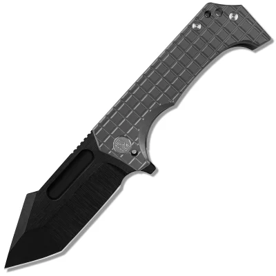 M MIGURON OMEGA FOLDING KNIFE 4.07" Elmax SATIN+DLC BLADE BLACK TITANIUM HANDLE EDC