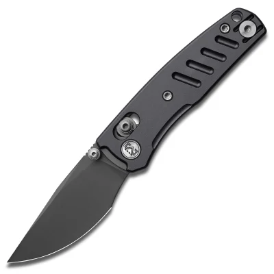M MIGURON EVOK FOLDING KNIFE 2.42" D2 GREY PVD BLADE DARK GREY ALUMINUM HANDLE EDC