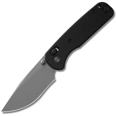 M MIGURON KATOU FOLDING KNIFE 2.97" 14C28N BLACK PVD BLADE BLACK ALUMINUM HANDLE EDC