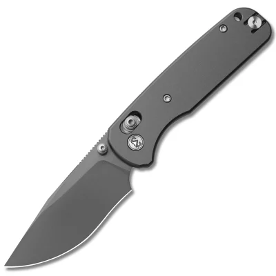 M MIGURON KATOU FOLDING KNIFE 2.97" 14C28N GREY PVD BLADE DARK GREY ALUMINUM HANDLE EDC