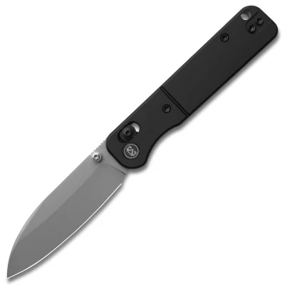 M MIGURON PINAM FOLDING KNIFE 3.09" 14C28N BLACK PVD BLADE BLACK ALUMINUM HANDLE EDC