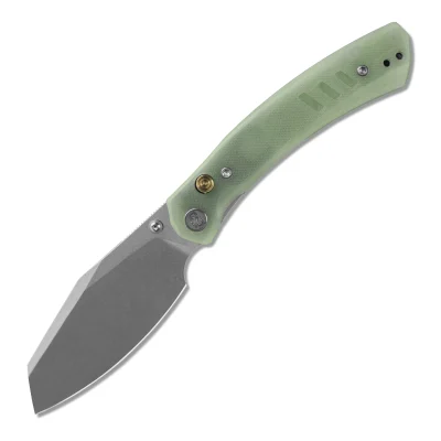 M MIGURON KAROK FOLDING KNIFE 3.4" D2 STONEWASH BLADE GLOW GREEN G10 HANDLE EDC